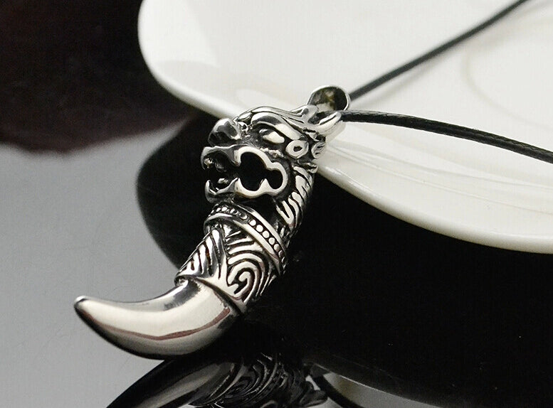 Men's Necklace Pendant Wolf Tooth Pendant - Temu